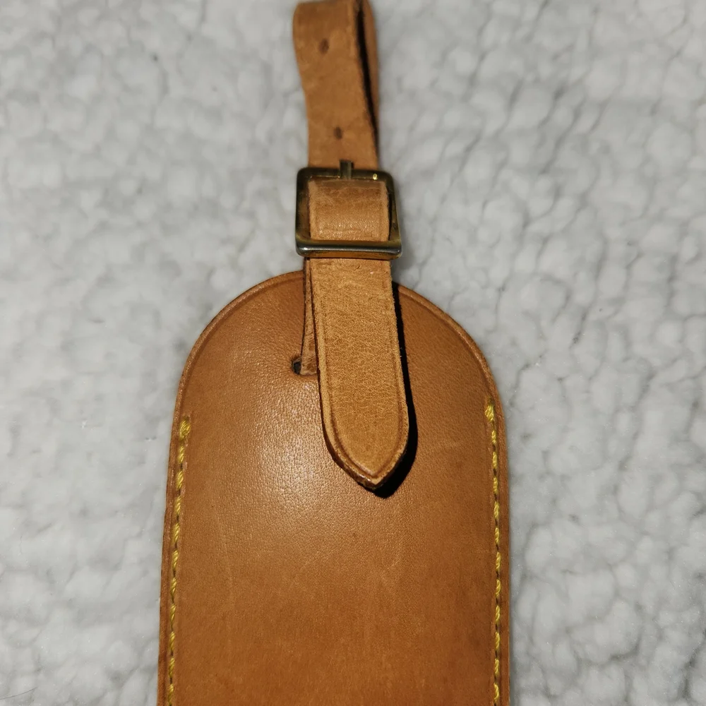Louis Vuitton Tan Leather Luggage Tag - Picture 2 of 4